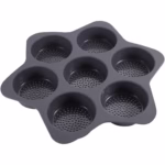 Forme de Silicon pentru Copt, Flippy, 7 Forme Rotiunde, pentru Burgeri si Prajituri, 38.5 x 4 cm, Negru - imagine 7