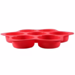 Forme de Silicon pentru Copt, Flippy, 7 Forme Rotiunde, pentru Burgeri si Prajituri, 38.5 x 4 cm, Rosu - imagine 5