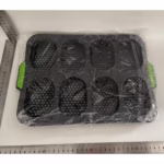 Forme de Silicon pentru Copt, Flippy, 8 Forme Ovale, pentru Paine si Prajituri, 34.5 x 23.8 x 2.5 cm, Negru/Verde - imagine 2