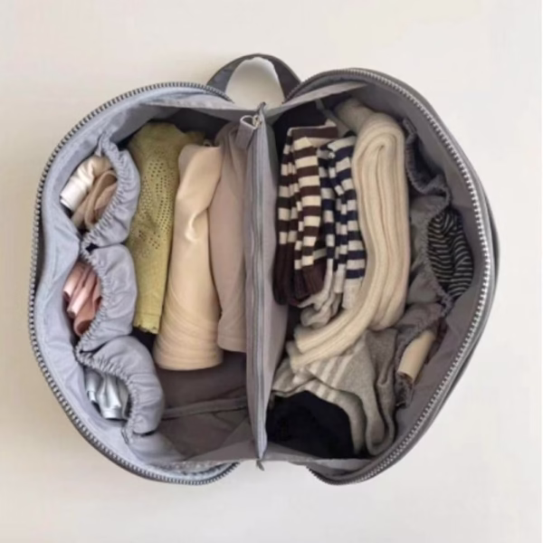 Geanta De Depozitare, Flippy 3 In 1, Portabila, Pentru Lenjerie, Sutiene Si Sosete, Multi-Functionala, Pentru Bagaj, Calatorii Si Afaceri, 23 x 13 x 13, Gri - imagine 5