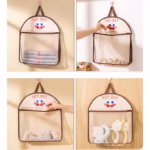 Geanta de Depozitare, Flippy, Tip Saculet, de Agatat, Multifunctionala, din Plasa, 40 x 10 x 44 cm, Maro - imagine 3