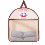 Geanta de Depozitare, Flippy, Tip Saculet, de Agatat, Multifunctionala, din Plasa, 40 x 10 x 44 cm, Maro