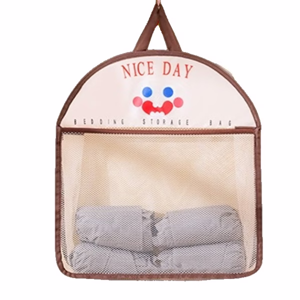 Geanta de Depozitare, Flippy, Tip Saculet, de Agatat, Multifunctionala, din Plasa, 40 x 10 x 44 cm, Maro - imagine 1
