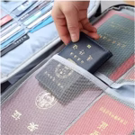 Geanta Flippy pentru Depozitare Acte si Documente, Facturi, Carduri, cu Cod de Securitate, 3 Compartimente, Impermeabila, 37 x 10.5 x 27 cm, Gri - imagine 5