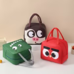 Geantă Frigorifică, Flippy, cu Desene Animat, Portabilă pentru Copii, de Prânz, din Pânză Oxford, 22x14x19 cm, Model Pasare, Rosu - imagine 5