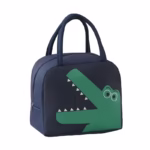 Geantă Frigorifică, Flippy, cu Desene Animat, Portabilă pentru Copii, de Prânz, din Pânză Oxford, 22x14x19 cm, Model Dinozaur, Albastru