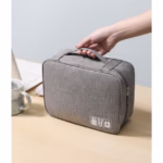 Geanta Organizatoare Flippy, Pentru Cabluri si Accesorii, Portabila, Impermeabila, 24,5 x 18 x10cm, Gri - imagine 5