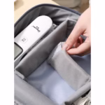Geanta Organizatoare Flippy, Pentru Cabluri si Accesorii, Portabila, Impermeabila, 24,5 x 18 x10cm, Gri - imagine 6