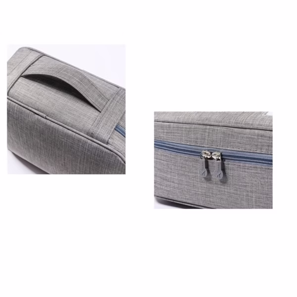 Geanta Organizatoare Flippy, Pentru Cabluri si Accesorii, Portabila, Impermeabila, 24,5 x 18 x10cm, Gri - imagine 7