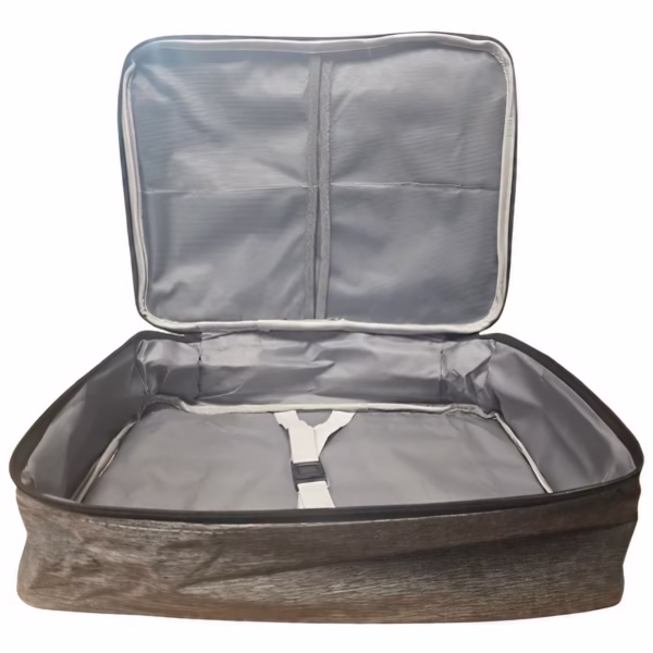 Geanta pentru Depozitare Acte si Documente, Flippy, 1 Compartiment mare cu Curele Interioare, Impermeabila, 37 x 10.5 x 27 cm, Gri - imagine 6