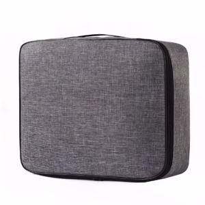 Geanta pentru Depozitare Acte si Documente, Flippy, 1 Compartiment mare cu Curele Interioare, Impermeabila, 37 x 10.5 x 27 cm, Gri