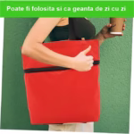 Geanta Pliabila, Flippy, 2 in 1, Carucior cu Roti, pentru Cumparaturi, 19 l, Rosu, Plastic, 39 x 46 x 12 cm - imagine 5