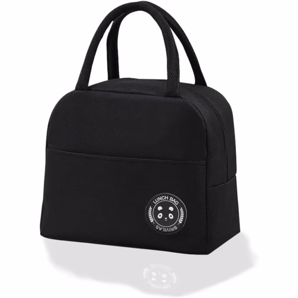 Geanta Termica pentru Pranz, Flippy, Multifunctionala, Compartimentata, Impermeabila, cu Manere, Buzunar Exterior, 22x14x19 cm, Negru - imagine 5