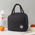 Geanta Termica pentru Pranz, Flippy, Multifunctionala, Compartimentata, Impermeabila, cu Manere, Buzunar Exterior, 22x14x19 cm, Negru - imagine 8