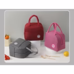 Geanta Termica pentru Pranz Flippy, Multifunctionala, Compartimentata, Impermeabila, cu Manere, Buzunar Exterior, 22x14x19 cm, Rosu - imagine 6