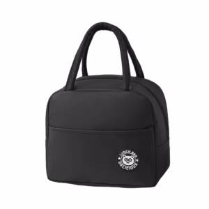 Geanta Termica pentru Pranz, Flippy, Multifunctionala, Compartimentata, Impermeabila, cu Manere, Buzunar Exterior, 22x14x19 cm, Negru