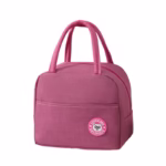 Geanta Termica pentru Pranz, Flippy, Multifunctionala, Compartimentata, Impermeabila, cu Manere, Buzunar Exterior, 22x14x19 cm, Roz