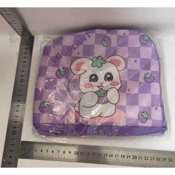 Geanta Termoizolanta pentru Copii, Flippy, 23x13x19 cm, Model Imprimeu Iepuras, din Folie de Aluminiu si Panza Oxford, Mov - imagine 2