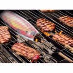 Gratar Grill Inox pentru Peste, Flippy, cu Maner, de Dimensiuni Reduse, Usor de Transportat si Depozitat, Argintiu, 56x12 cm - imagine 6