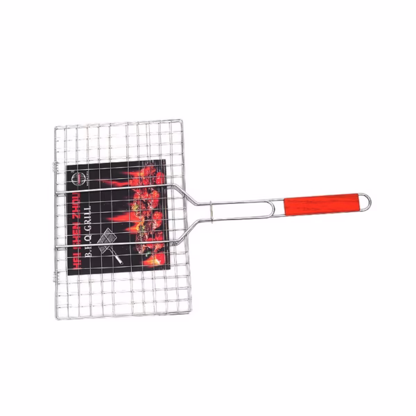 Gratar pentru Peste si Carne, Flippy, Suprafata Utila 32x19 cm, Otel Inoxidabil, cu Maner, Portabil, Argintiu - imagine 3