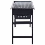 Gratar Portabil, Flippy, Confectionat din Metal, pentru Picnic, Gradina, Terasa, Camping, Dimensiuni Reduse, 60x22x23 cm, Negru - imagine 5