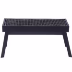 Gratar Portabil, Flippy, Confectionat din Metal, pentru Picnic, Gradina, Terasa, Camping, Dimensiuni Reduse, 60x22x23 cm, Negru