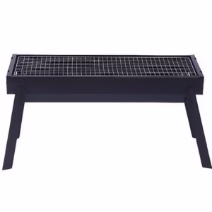 Gratar Portabil, Flippy, Confectionat din Metal, pentru Picnic, Gradina, Terasa, Camping, Dimensiuni Reduse, 60x22x23 cm, Negru