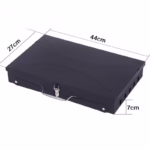 Gratar Portabil, Flippy, Pliabil, Tip Servieta, cu Accesorii pentru Gatit Incluse, Confectionat din Metal, 46x43x26 cm, Negru - imagine 3