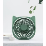 Mini ventilator pentru birou cu usb, Flippy, rotire 360 grade, 3 viteze, 13.5 x 12,8 cm, Verde - imagine 3