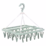 Uscator de rufe Flippy, 32 de cleme, Plastic, Pliabil, rotire 360 grade, 32x32 cm, Verde - imagine 4
