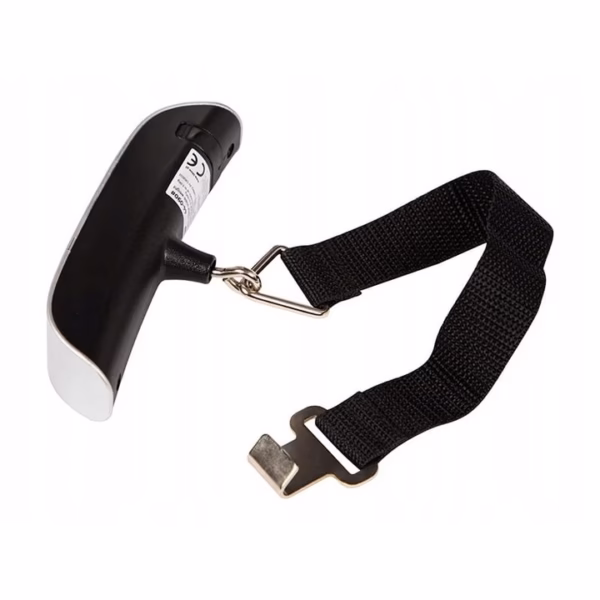 Cantar Digital de Mana Curea, Flippy, Cantar Portabil, Cantarire Bagaje, Capacitate 50 kg, Functie de Tara, 12.5 x 2.8 x 2.8 cm, Alb-Negru - imagine 11