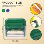 Decojitor/Curatator manual de legume si fructe, Flippy, portabil, cu magnet, doua lame, Inox, Verde, 6.7x6x1.6 cm - imagine 4