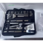 Set 18 Ustensile pentru Gratar, Flippy, din Otel Inoxidabil, Geanta Oxford, Argintiu - imagine 2