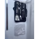 Set 7 Ustensile pentru Gratar, Flippy, din Otel Inoxidabil, Geanta Oxford, Argintiu - imagine 2