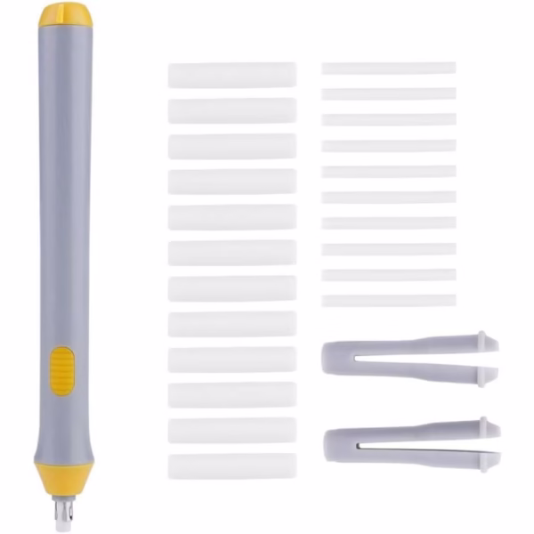 Radiera Electrica, Flippy, pentru Schite si Arta, Grosime Varf 3 mm/5 mm, Baterii 2 x AA (neincluse), din ABS, Gri - imagine 4