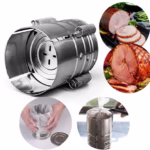 Presa din inox Flippy, pentru preparat sunca presata, cu capac, dimensiune reglabila in 3 trepte, 15 x 15 x 18 cm, argintiu - imagine 2