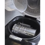 Presa din inox Flippy, pentru preparat sunca presata, cu capac, dimensiune reglabila in 3 trepte, 15 x 15 x 18 cm, argintiu - imagine 4