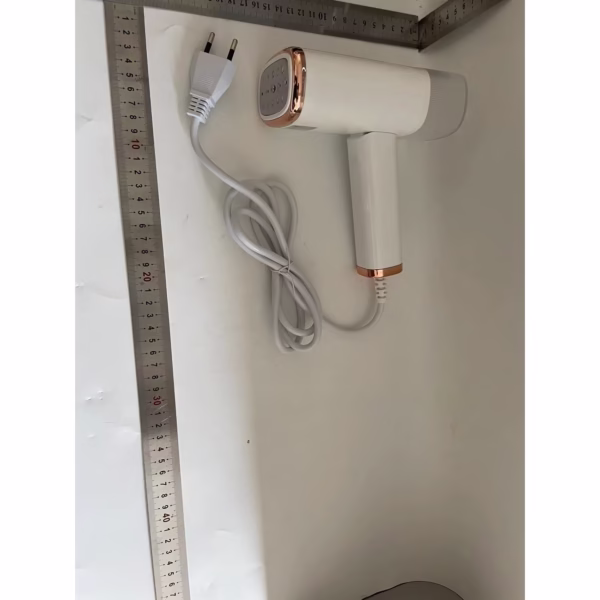Aparat de Calcat Vertical Portabil cu Abur, Flippy, Putere 1000W, Rezervor de 100 ml, Priza, Functie Anti Calcar si Auto Curatare, Pliabil, 15x17x7.5 cm, Alb - imagine 2