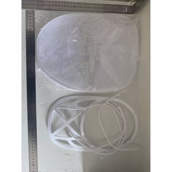 Husa de Spalare Sapca, Flippy, pentru Masina de Spalat, din Poliester, Circumferinta 53 cm, cu Fermoar, cu Suport Sapca, Alb - imagine 2