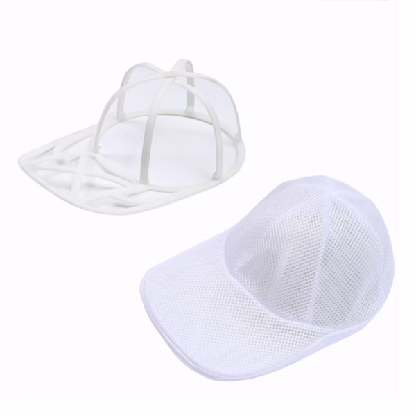 Husa de Spalare Sapca, Flippy, pentru Masina de Spalat, din Poliester, Circumferinta 53 cm, cu Fermoar, cu Suport Sapca, Alb - imagine 1