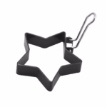 Set 4 forme pentru ou Flippy, din otel, strat antiaderent, diametru 7.5 cm, cu maner din ABS, negru - imagine 3