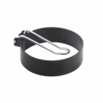 Set 4 forme pentru ou Flippy, din otel, strat antiaderent, diametru 7.5 cm, cu maner din ABS, negru - imagine 5