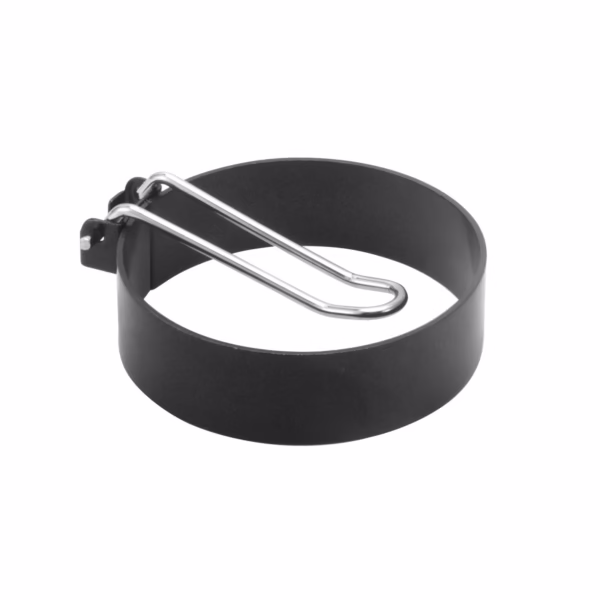 Set 4 forme pentru ou Flippy, din otel, strat antiaderent, diametru 7.5 cm, cu maner din ABS, negru - imagine 5