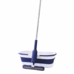 Set Mop Telescopic cu Galeata Pliabila, Flippy, Albastru, 32 cm, Maner Reglabil 140 cm, Sistem de Stoarcere Eficient