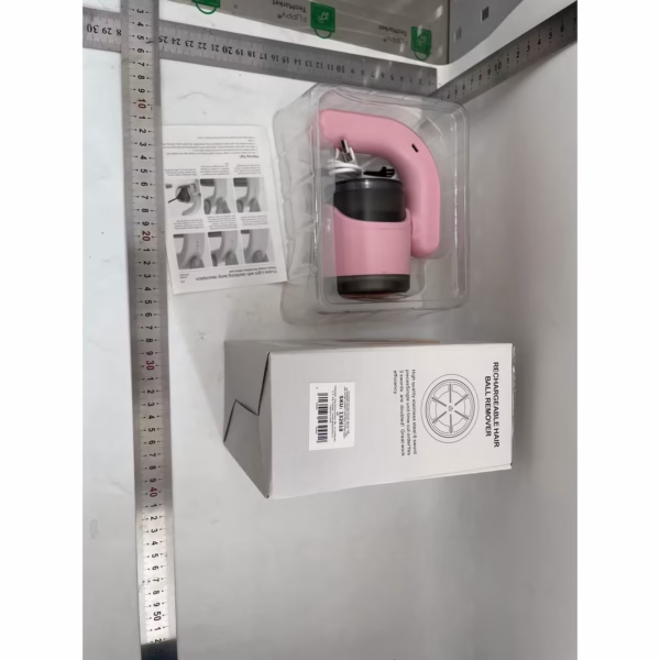 Aparat Pentru Curatat Scame, Par Si Praf, Flippy, cu LED, Pentru Diferite Tipuri De Material, Cu Lame Din Otel Inoxidabil, Compartiment de Depozitare, Maner Reglabil, 11x10.5x8.7 cm, Roz - imagine 2