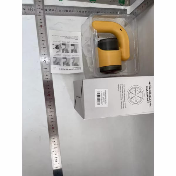 Aparat Pentru Curatat Scame, Par Si Praf, Flippy, cu LED, Pentru Diferite Tipuri De Material, Cu Lame Din Otel Inoxidabil, Compartiment de Depozitare, Maner Reglabil, 11x10.5x8.7 cm, Galben - imagine 2
