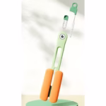 Perie de Curatat Pahare, Cani, Sticle, Flippy, cu Maner Lung si Burete, Accesorii pentru Spalarea Paielor si Capacelor, usor de Agatat, 27.5x11.4x6cm, Verde - imagine 4