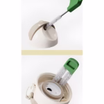 Perie de Curatat Pahare, Cani, Sticle, Flippy, cu Maner Lung si Burete, Accesorii pentru Spalarea Paielor si Capacelor, usor de Agatat, 27.5x11.4x6cm, Verde - imagine 7