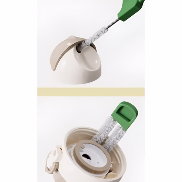 Perie de Curatat Pahare, Cani, Sticle, Flippy, cu Maner Lung si Burete, Accesorii pentru Spalarea Paielor si Capacelor, usor de Agatat, 27.5x11.4x6cm, Verde - imagine 7