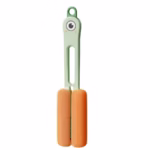 Perie de Curatat Pahare, Cani, Sticle, Flippy, cu Maner Lung si Burete, Accesorii pentru Spalarea Paielor si Capacelor, usor de Agatat, 27.5x11.4x6cm, Verde